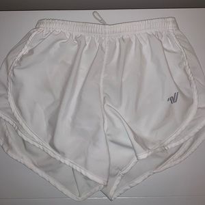 White Varsity Shorts
